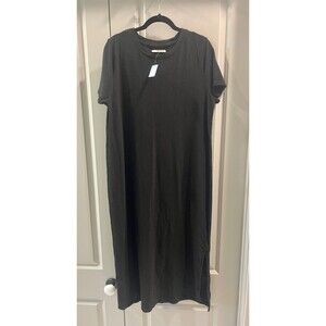 NWT LOU & GREY Maxi T-Shirt Dress, Black, Sz Petite XL